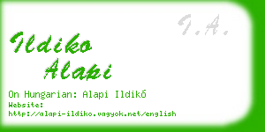 ildiko alapi business card